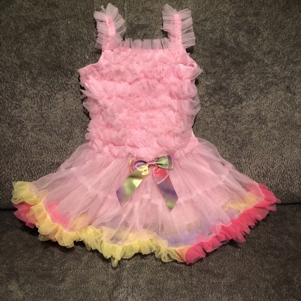 girls pochew tutu dress sz 5-6 nwot